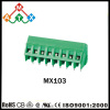 45 degree 5.0mm PCB Screw terminal blocks 300V 10A Euro terminal blocks connectors