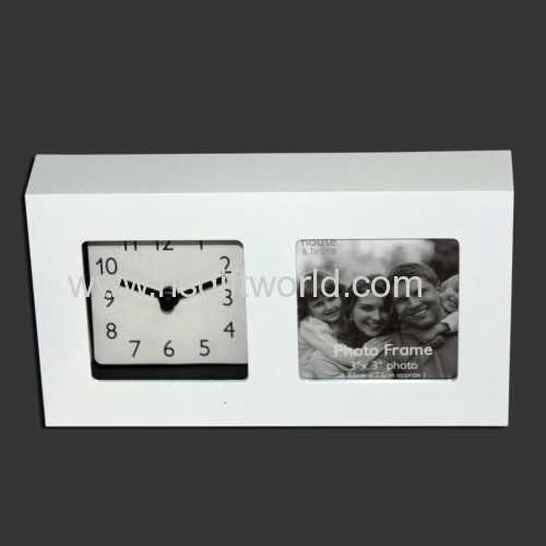 Plastic mini clock photo frame No.YQ0010