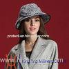 Gray 100% Polyester dressy Women Church Hats for wedding / special occasion