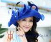 Beautiful womens Blue / Red Church Hats With Drawstring Sweatband , Customized Size