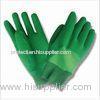 Crinkle Finished Safety Working Green Latex Coated Industrial Protective Gloves