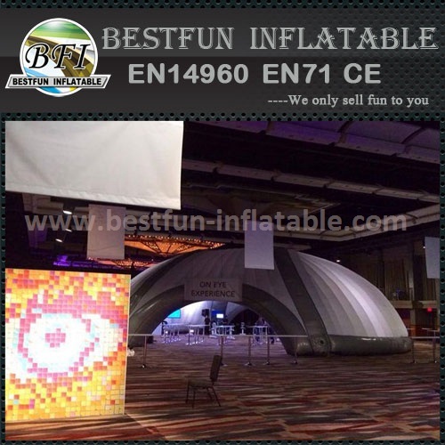White inflatable tent for advertisement
