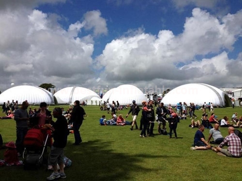 White Inflatable Dome Tent Used for Event