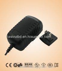 Compact Design 15W 0.4A Auto - Recovery AC PIN Switching Power Adapter / CCC, FCC, PSE