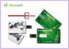 Green 1GB Plastic Credit Card USB Storage Device For Christmas Gift