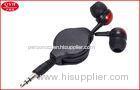 Red Two Way Retractable Cable Earplug for samsung s3 s4 , ipad mini