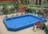 0.9mm PVC Outside Blue Rectangular Inflatable Swimming Pool For Adults