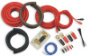 0 GA amplifier wring kit with flexible PVC clear red power cable