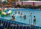 Commercial Large Rectangular Metal Frame Pool , Mobile Swimming Pool For Park