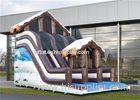 Full Print Commercial Inflatable Slide, Attractive Inflatable Playground Slide With House Design