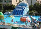 Giant Metal Frame Pool , Above Ground Pool Water Slide For Amusement Park