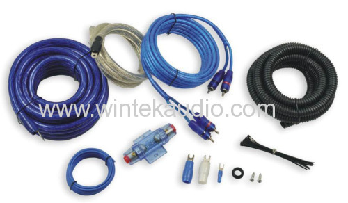 4GA blue power cable amplifier wiring kit