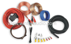8GA amplifier wiring kit clear red power cable