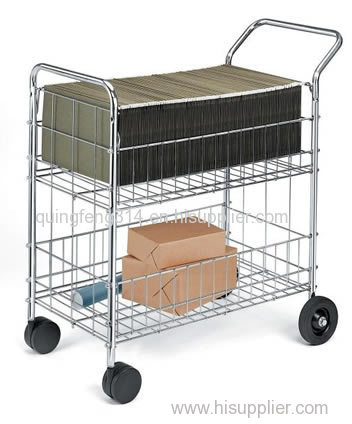 Wire mail cart holds office parcelsmails