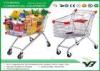 Four Wheeled High Capacity Supermarket Shopping Trolley , retail shopping carts