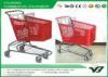 Custom made Unfoldable Supermarket Shopping Trolley with wheels , red color