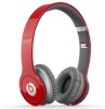 Beats Solo HD Over-Ear Headphones Red With Mic Remote Control On Cable