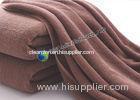 Brown Orange White Comfortable Yarn Towel , Customized Cotton Bath Towels