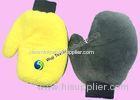 Both Sides Can Use Super Fine Plush Car Washing Mitt Glove Gray Yellow