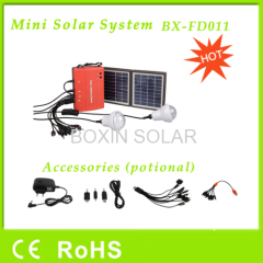 Solar home lighting system with 2 bulbs