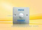 Nickel - Plated Copper Door Exit Push Button For Access Control , Press to exit