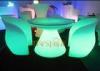 Durable PE LED Glow Furniture , Led Bar Chairs and Tables With Rechargeable Battery