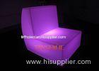 Rechargeable Illuminous LED Bar Stools With Backs / Glow Outdoor Furniture