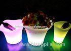 Eco - Friendly Material LED Glow Furniture , LED Flower Pot For Coffee Shop