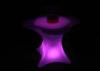 Small Purple LED Bar Tables Flower Shape For Coffee Shop / Illuminated Dining Table