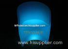 Rechargeable High Back LED Lounge Chair Blue Color / Illuminated LED Bar Furniture