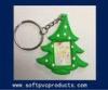 Tree Shape Personalised Soft PVC Photo Frame , Plastic Keychain Picture Frame