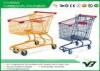 Unfolding 160L american shopping carts With baby seat , steel shopping trolley