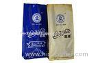 Eco Friendly Coffee Packaging Flat Bottom Pouch / Resealable Stand Up Pouches