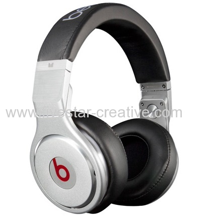 Monster Beats Dr.Dre Pro High Definition Over-the-Ear Headphones Black Silver