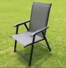 outdoor textilene piled high chairs with engineering-plastics