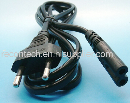 European standard ac flat iron power cord