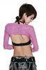 Soft Flash Yarn Purple Belly Dance Top with Breathable Waistcoat S / M / L