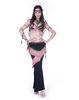 Enthusiastic Free Size Practice Tribal Belly Dance Wear In Pink / Green Color