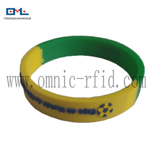Colorful Siline bracelet can be printed logo