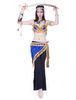 Sexy Tribal Belly Dance Performance Costumes Blue Color , Bra Size 34 / 36 / 38B
