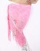 Pink Blue Lace Belly Dance Hip Scarves For Children , Belly Dancing Accessories