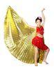Golden Belly Dance Wings In Practice , 220*120cm Belly Dancing Costumes For Kids