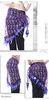 Sweet Shinning Belly Dancing Hip Scarves In Purple / Peacock Blue / Rose Red