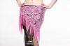 Colorful Girls Belly Dancing Hip Scarves With Paillette Around Waistline , Leopard Print