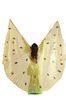 Light Decron Belly Dance Wings With Peacock Pattern For Dancing Party