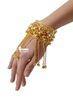 Golden Belly Dance Accessories , Girls Bracelet With Beaded Tassel