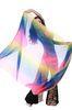 Fashion Rainbow Color Belly Dance Veil For Competition , Size 240 x 120cm