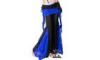 Comfortable Double Layers Girls Tribal Belly Dance Pants Practice Costumes In Blue and Black
