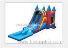 Safety 0.55mm PVC Outdoor Inflatable Bouncy Castle Water Slide For Kids