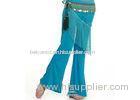 Comfy Crystal Cotton Belly Dance Harem Pants , Soft Hip Scarf Practice Wear